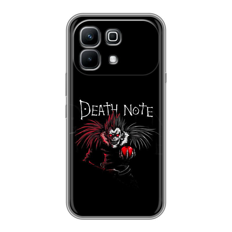 Силиконовый чехол на Infinix Note 60 с принтом Death note Тетрадь смерти Силиконовый чехол на Infinix Note 60 с принтом Death note Тетрадь смерти