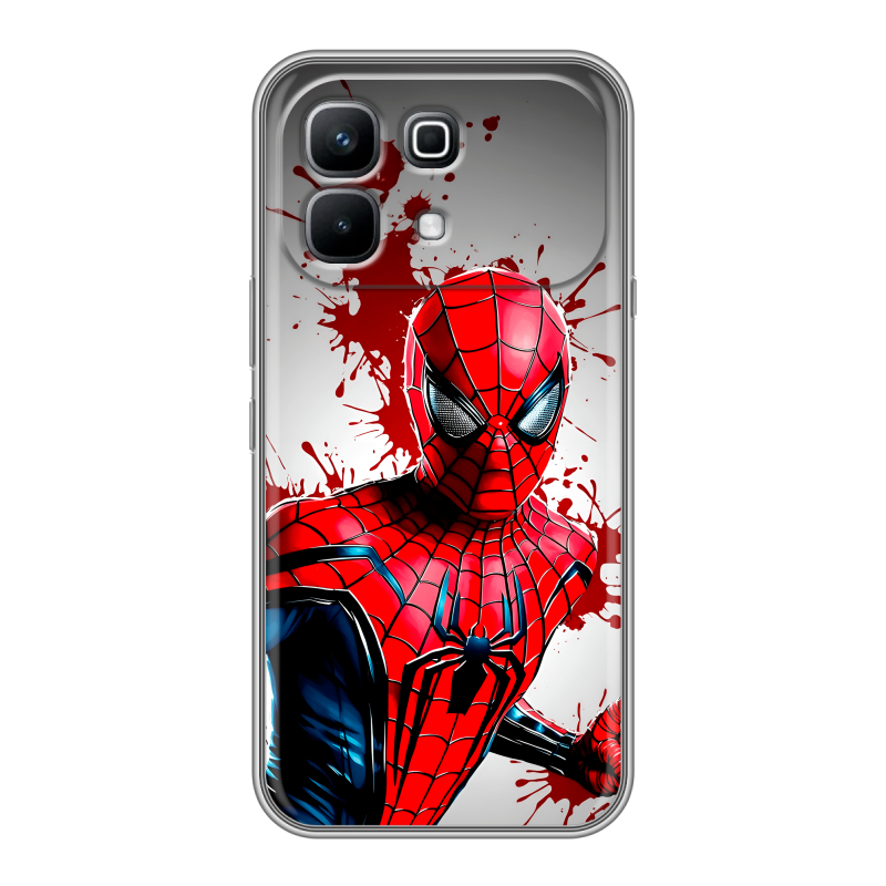 Силиконовый чехол на Infinix Note 60 с принтом Spiderman Человек паук Силиконовый чехол на Infinix Note 60 с принтом Spiderman Человек паук