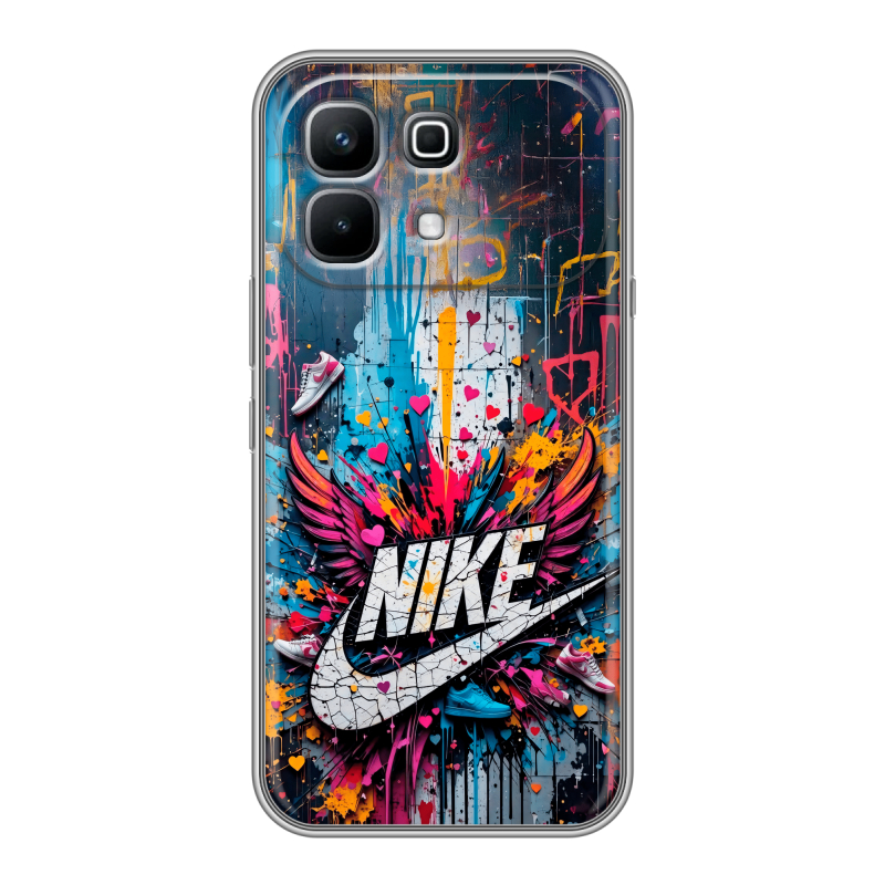 Силиконовый чехол на Infinix Note 60 с принтом Nike Найк Силиконовый чехол на Infinix Note 60 с принтом Nike Найк