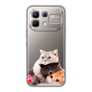 Силиконовый чехол на Infinix Note 60 Pro с принтом Кошки Силиконовый чехол на Infinix Note 60 Pro с принтом Кошки