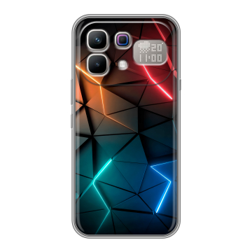 Силиконовый чехол на Infinix Note 60 Pro с принтом Абстракция неон Силиконовый чехол на Infinix Note 60 Pro с принтом Абстракция неон