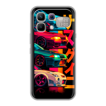 Силиконовый чехол на Infinix Note 60 Pro с принтом Гоночные машины Силиконовый чехол на Infinix Note 60 Pro с принтом Гоночные машины