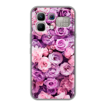 Силиконовый чехол на Infinix Note 60 Pro с принтом лавандовые розы