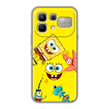 Силиконовый чехол на Infinix Note 60 Pro с принтом Спанч боб Спанчбоб Силиконовый чехол на Infinix Note 60 Pro с принтом Спанч боб Спанчбоб