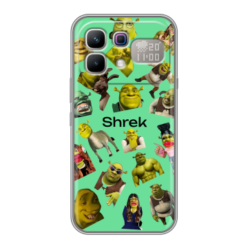Силиконовый чехол на Infinix Note 60 Pro с принтом Шрек Shrek