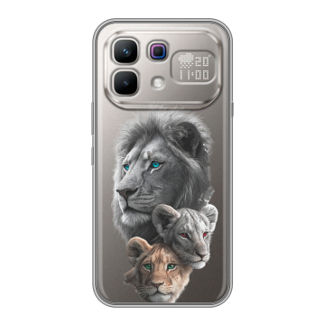 Силиконовый чехол на Infinix Note 60 Pro с принтом Львы