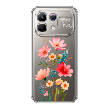 Силиконовый чехол на Infinix Note 60 Pro с принтом Цветы