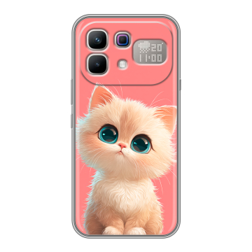 Силиконовый чехол на Infinix Note 60 Pro с принтом Розовый котенок