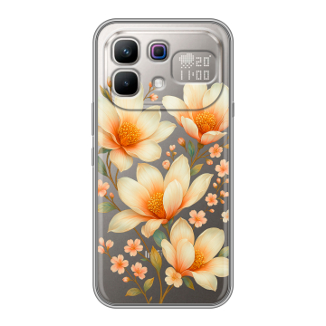 Силиконовый чехол на Infinix Note 60 Pro с принтом Цветы