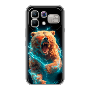 Силиконовый чехол на Infinix Note 60 Pro с принтом Медведь