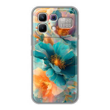 Силиконовый чехол на Infinix Note 60 Pro с принтом Цветы