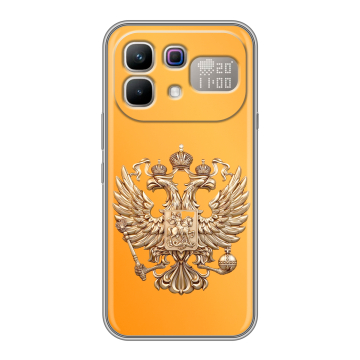 Силиконовый чехол на Infinix Note 60 Pro с принтом Герб Флаг России