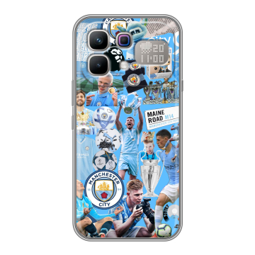 Силиконовый чехол на Infinix Note 60 Pro с принтом Man City Манчестер Сити