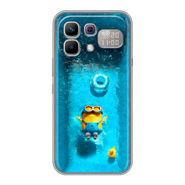 Силиконовый чехол на Infinix Note 60 Pro с принтом Миньоны
