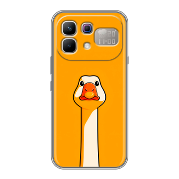 Силиконовый чехол на Infinix Note 60 Pro с принтом Смешная утка
