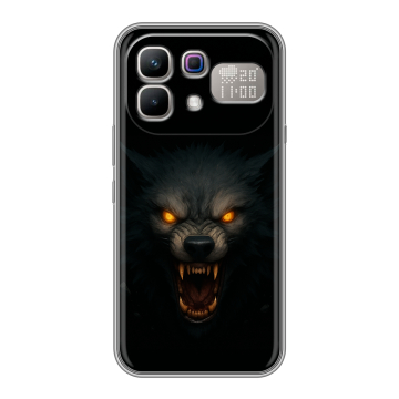 Силиконовый чехол на Infinix Note 60 Pro с принтом Волк