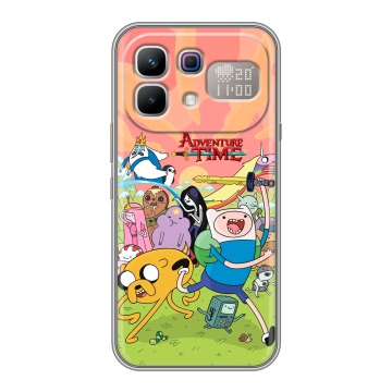 Силиконовый чехол на Infinix Note 60 Pro с принтом Adventure time Время приключений