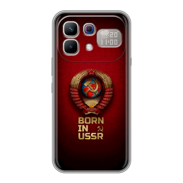 Силиконовый чехол на Infinix Note 60 Pro с принтом Флаг Герб СССР