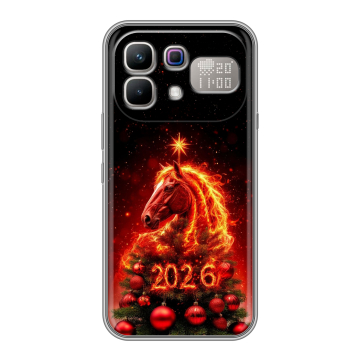 Силиконовый чехол на Infinix Note 60 Pro с принтом Новый год