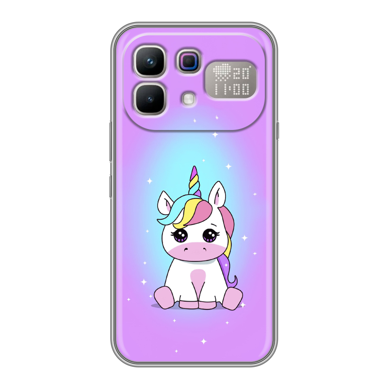 Силиконовый чехол на Infinix Note 60 Pro с принтом Единорог Силиконовый чехол на Infinix Note 60 Pro с принтом Единорог