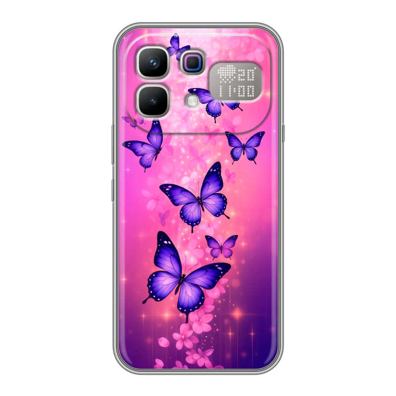 Силиконовый чехол на Infinix Note 60 Pro с принтом Бабочки Силиконовый чехол на Infinix Note 60 Pro с принтом Бабочки