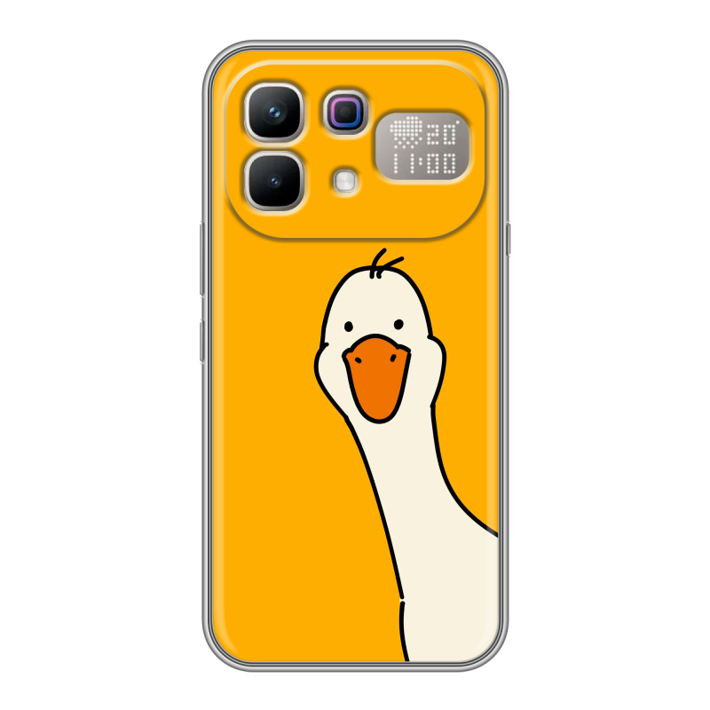 Силиконовый чехол на Infinix Note 60 Pro с принтом Утка Силиконовый чехол на Infinix Note 60 Pro с принтом Утка