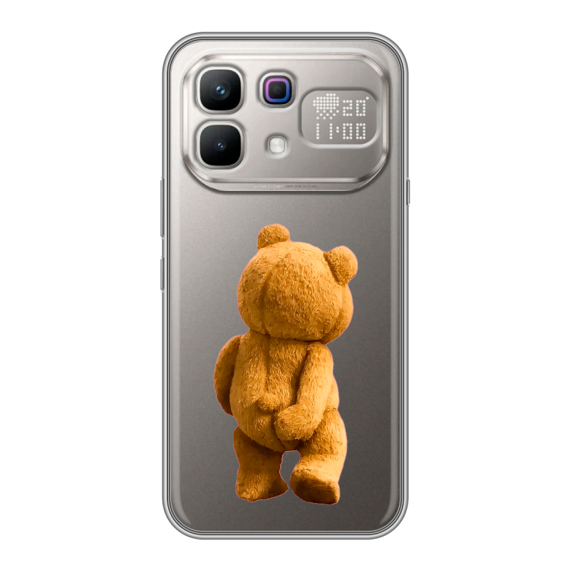 Силиконовый чехол на Infinix Note 60 Pro с принтом Медведь Силиконовый чехол на Infinix Note 60 Pro с принтом Медведь