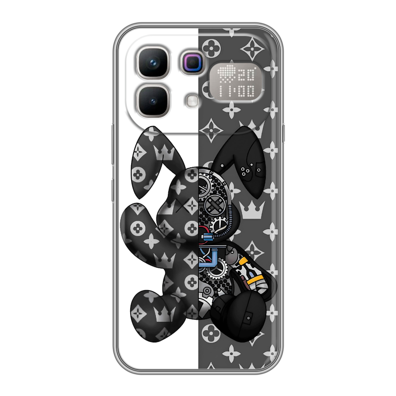 Силиконовый чехол на Infinix Note 60 Pro с принтом Луи робот Силиконовый чехол на Infinix Note 60 Pro с принтом Луи робот