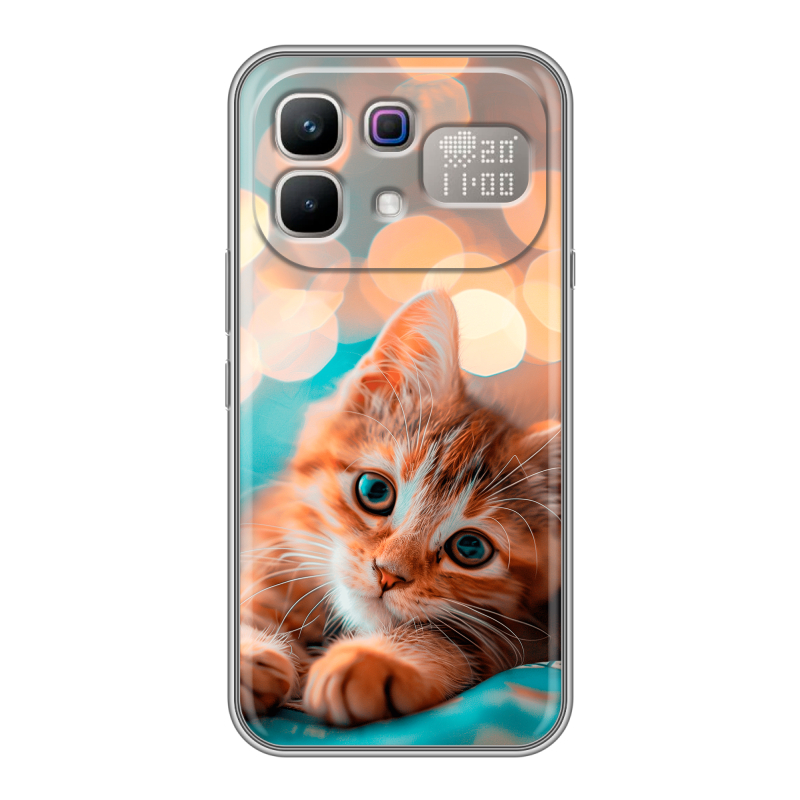 Силиконовый чехол на Infinix Note 60 Pro с принтом котик Силиконовый чехол на Infinix Note 60 Pro с принтом котик