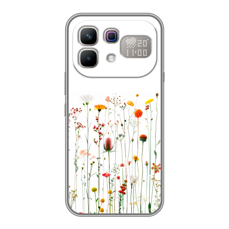 Силиконовый чехол на Infinix Note 60 Pro с принтом цветы Силиконовый чехол на Infinix Note 60 Pro с принтом цветы