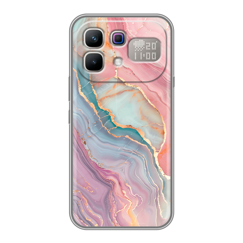 Силиконовый чехол на Infinix Note 60 Pro с принтом розовый мрамор Силиконовый чехол на Infinix Note 60 Pro с принтом розовый мрамор