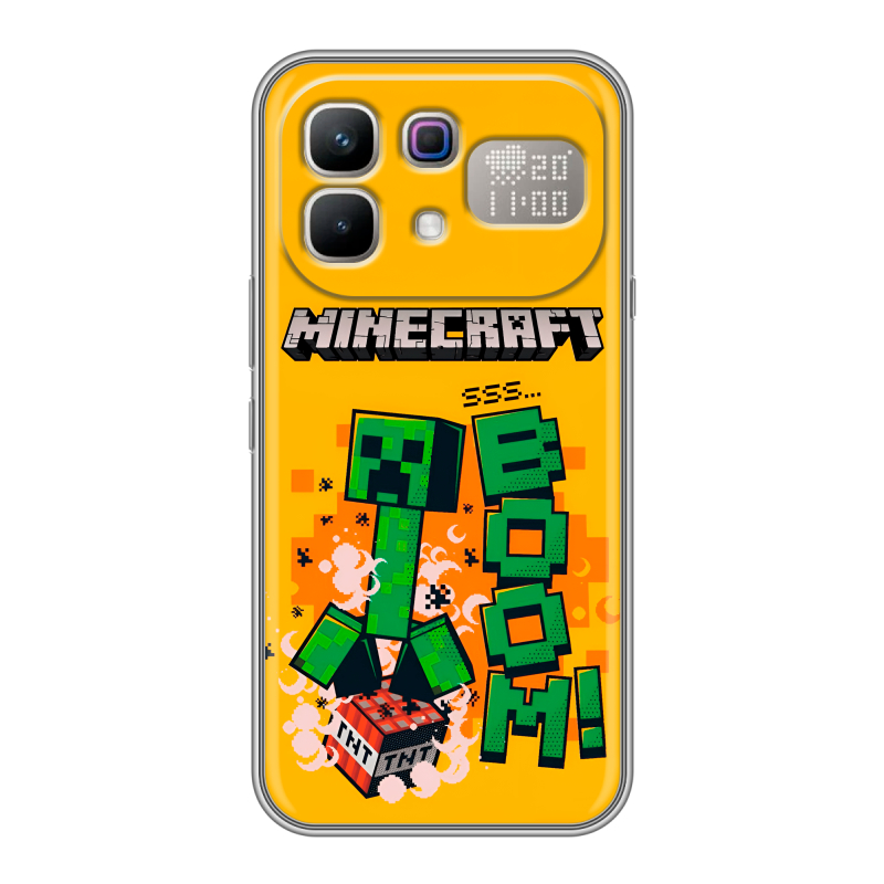 Силиконовый чехол на Infinix Note 60 Pro с принтом Майнкрафт Minecraft Силиконовый чехол на Infinix Note 60 Pro с принтом Майнкрафт Minecraft