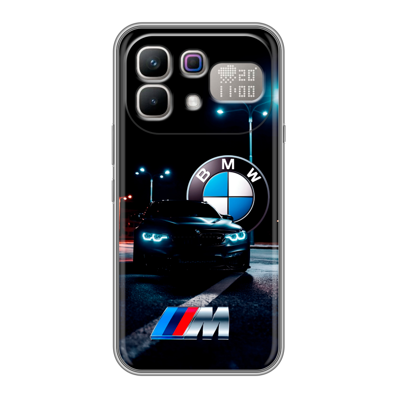 Силиконовый чехол на Infinix Note 60 Pro с принтом БМВ BMW Силиконовый чехол на Infinix Note 60 Pro с принтом БМВ BMW