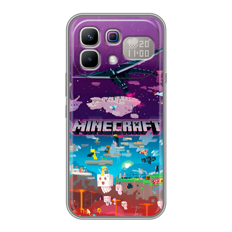 Силиконовый чехол на Infinix Note 60 Pro с принтом Майнкрафт Minecraft Силиконовый чехол на Infinix Note 60 Pro с принтом Майнкрафт Minecraft