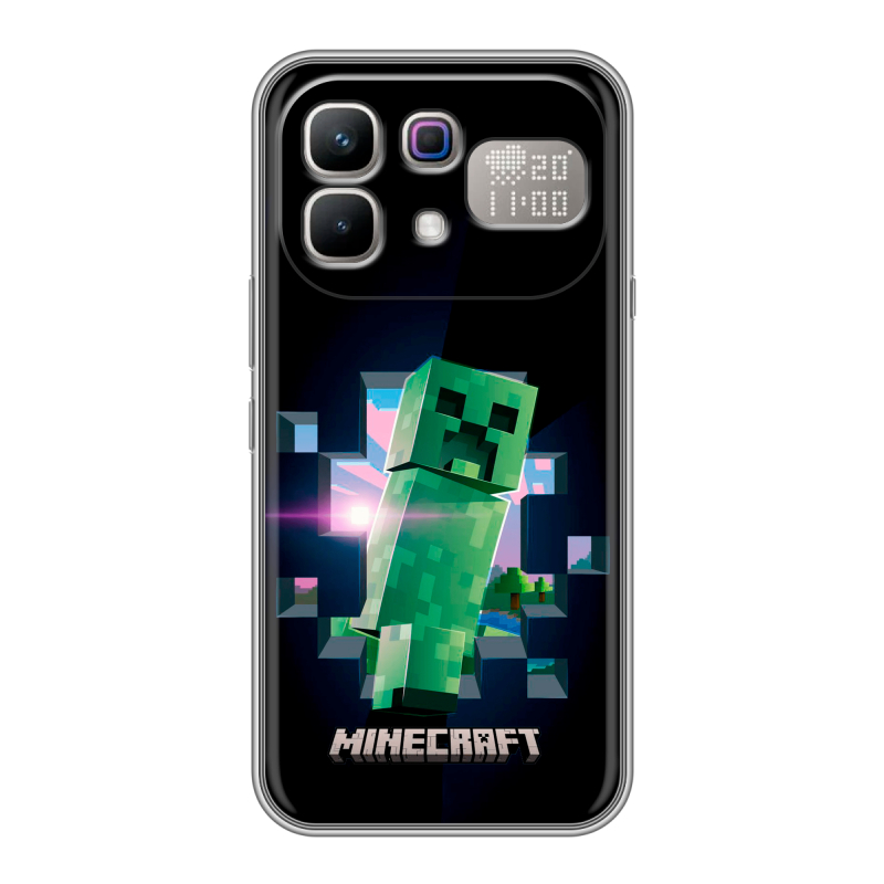 Силиконовый чехол на Infinix Note 60 Pro с принтом Майнкрафт Minecraft Силиконовый чехол на Infinix Note 60 Pro с принтом Майнкрафт Minecraft