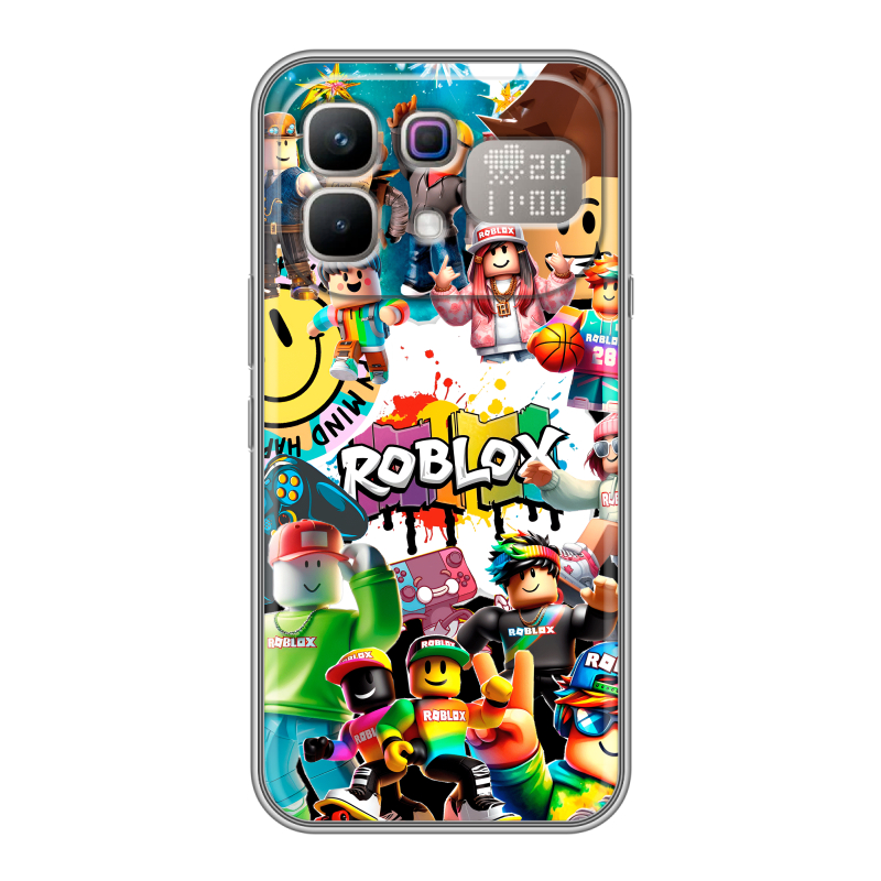 Силиконовый чехол на Infinix Note 60 Pro с принтом Roblox Роблокс Силиконовый чехол на Infinix Note 60 Pro с принтом Roblox Роблокс