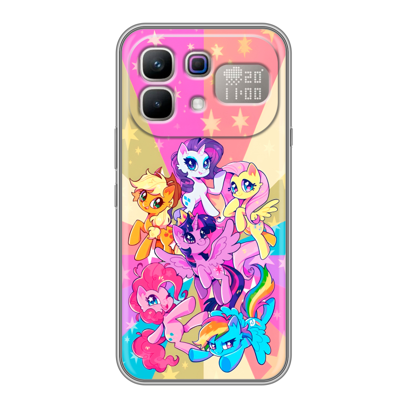 Силиконовый чехол на Infinix Note 60 Pro с принтом My little pony Дружба чудо Силиконовый чехол на Infinix Note 60 Pro с принтом My little pony Дружба чудо
