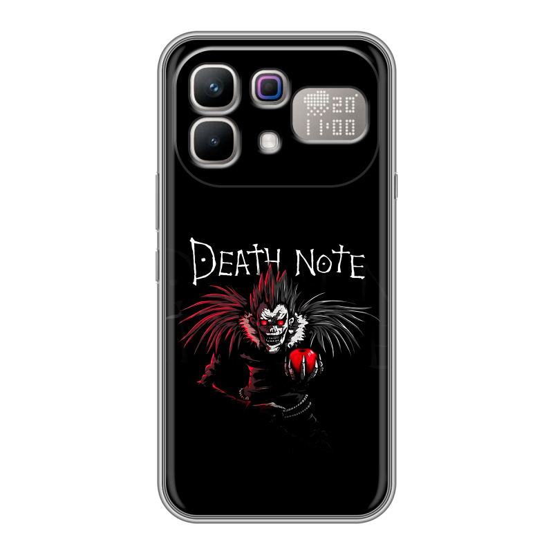Силиконовый чехол на Infinix Note 60 Pro с принтом Death note Тетрадь смерти Силиконовый чехол на Infinix Note 60 Pro с принтом Death note Тетрадь смерти