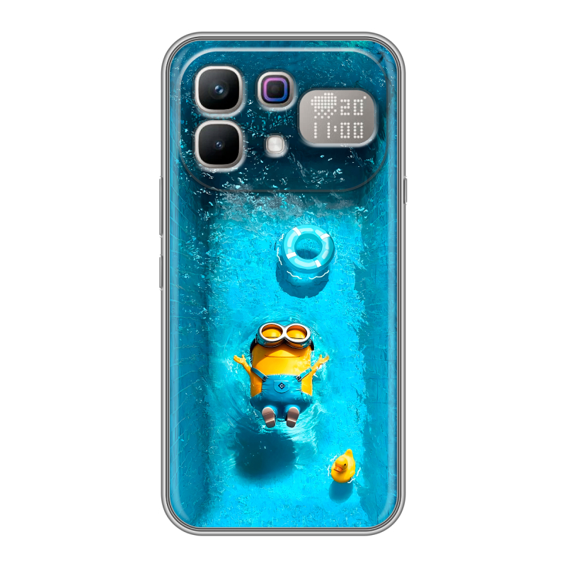 Силиконовый чехол на Infinix Note 60 Pro с принтом Миньоны Силиконовый чехол на Infinix Note 60 Pro с принтом Миньоны