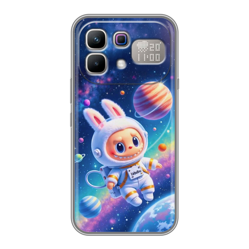 Силиконовый чехол на Infinix Note 60 Pro с принтом Labubu Лабубу Силиконовый чехол на Infinix Note 60 Pro с принтом Labubu Лабубу