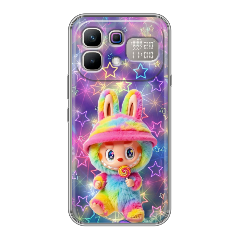 Силиконовый чехол на Infinix Note 60 Pro с принтом Labubu Лабубу Силиконовый чехол на Infinix Note 60 Pro с принтом Labubu Лабубу