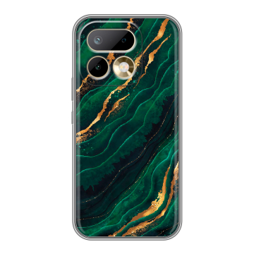 Силиконовый чехол на Realme 16 Pro с принтом Мрамор зеленое золото Силиконовый чехол на Realme 16 Pro с принтом Мрамор зеленое золото