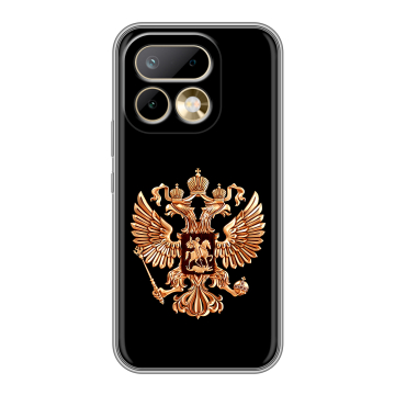 Силиконовый чехол на Realme 16 Pro с принтом Герб России золотой Силиконовый чехол на Realme 16 Pro с принтом Герб России золотой