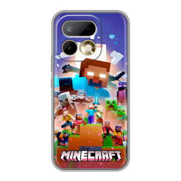 Силиконовый чехол на Realme 16 Pro с принтом Майнкрафт Minecraft Силиконовый чехол на Realme 16 Pro с принтом Майнкрафт Minecraft