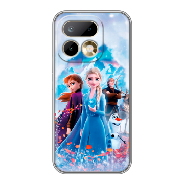 Силиконовый чехол на Realme 16 Pro с принтом Холодное сердце Frozen