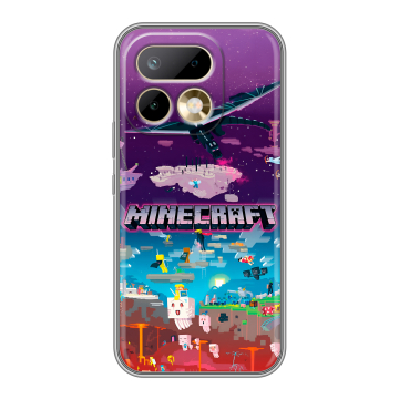 Силиконовый чехол на Realme 16 Pro с принтом Майнкрафт Minecraft