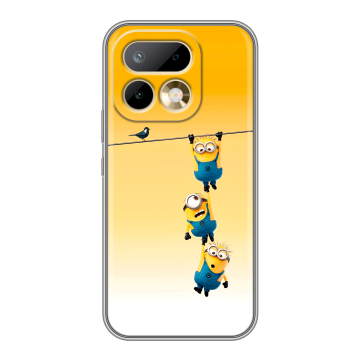 Силиконовый чехол на Realme 16 Pro с принтом Миньоны