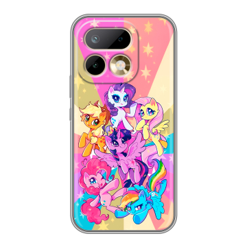 Силиконовый чехол на Realme 16 Pro с принтом My little pony Дружба чудо