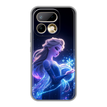 Силиконовый чехол на Realme 16 Pro с принтом Холодное сердце Frozen