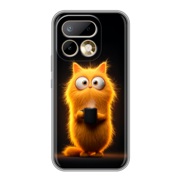 Силиконовый чехол на Realme 16 Pro с принтом Смешной кот
